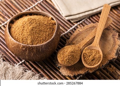 Coconut Palm Sugar In A Bowl