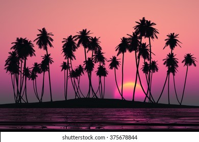 Pink Sunset Hawaii Stock Photos Images Photography Shutterstock