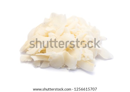 Coconut rasps isolated on white background