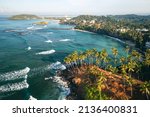 Coconut tree hill in Mirissa Beach. Sri Lanka.