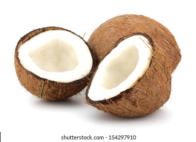 Coconuts isolated on white background