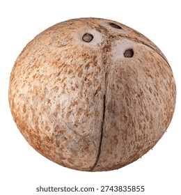 coconuts isolated on the white background.