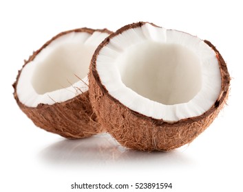 coconuts isolated on the white background - Shutterstock ID 523891594