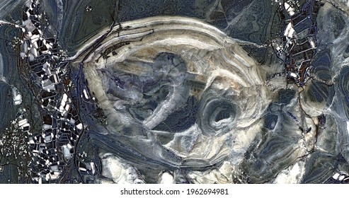 Cocoon,  Abstract Photography Of The Deserts Of Africa From The Air. Aerial View Of Desert Landscapes, Genre: Abstract Naturalism, From The Abstract To The Figurative, 