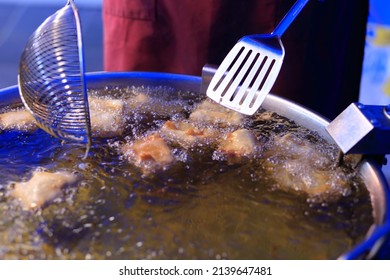 Cod Fritters For The Feast Of St. Joseph Typical Italian Dish Italy