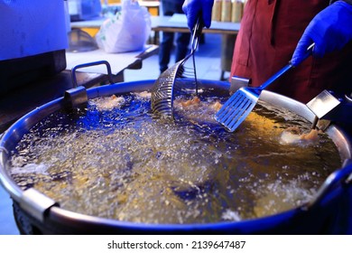 Cod Fritters For The Feast Of St. Joseph Typical Italian Dish Italy