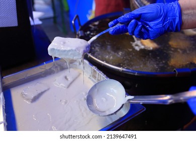 Cod Fritters For The Feast Of St. Joseph Typical Italian Dish Italy