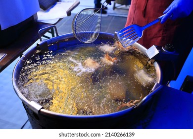 Cod Fritters For The Feast Of St. Joseph Typical Italian Dish Italy