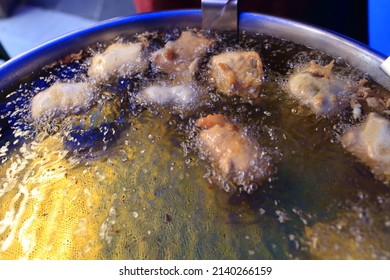 Cod Fritters For The Feast Of St. Joseph Typical Italian Dish Italy