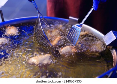 Cod Fritters For The Feast Of St. Joseph Typical Italian Dish Italy