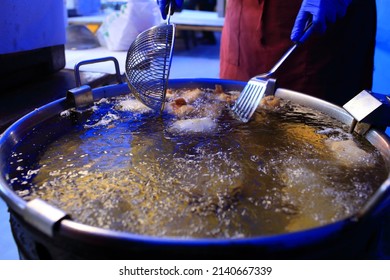 Cod Fritters For The Feast Of St. Joseph Typical Italian Dish Italy