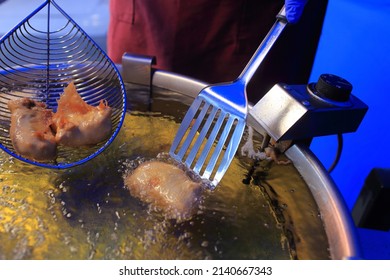 Cod Fritters For The Feast Of St. Joseph Typical Italian Dish Italy