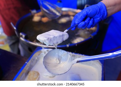 Cod Fritters For The Feast Of St. Joseph Typical Italian Dish Italy