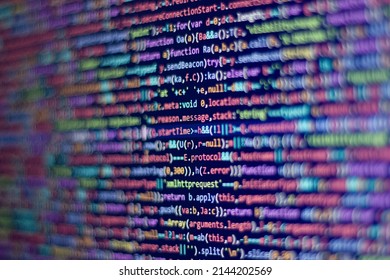 Code Background Programming Language On Computer Stock Photo 2144202569 ...