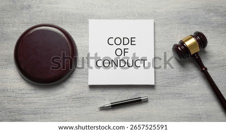 Code Of Conduct. Business concept