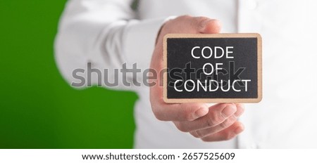 Code Of Conduct. Business concept