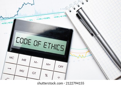 Code Of Ethics Number On A Calculator. The New Year 2022 Tax Concept