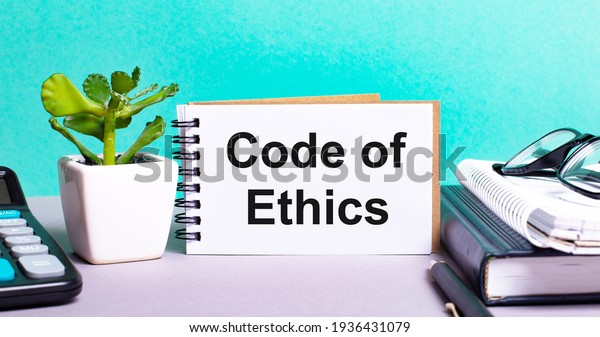 Code Ethics Written On White Card Stock Photo (Edit Now) 1936431079