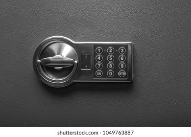 Code lock on the safe door. - Shutterstock ID 1049763887