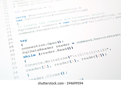 Code Of Php Language On White Background