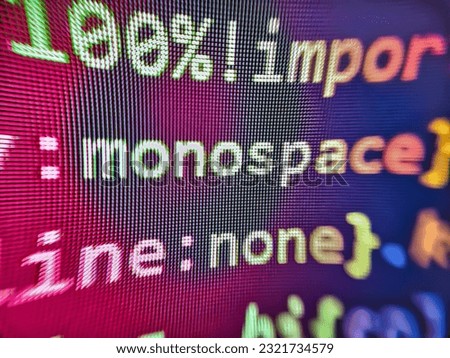 Code programming abstract screen of software developer. Software engineer at work. Abstract source code background. Freeware open source project. Web development work concept