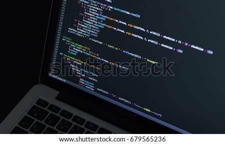 codes on laptop screen