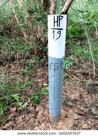 Codification of Production Forest boundary marker with HP number 19.