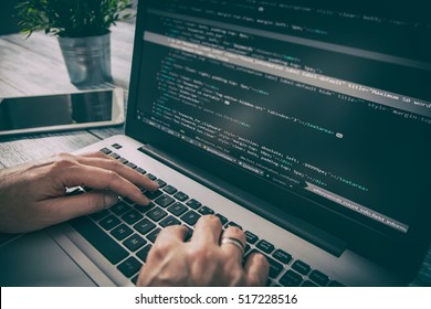 coding code program programming compute coder work write software hacker develop man concept - stock image