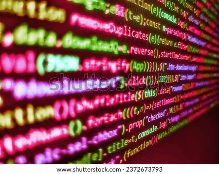 Coding programmer abstract background. Digital technology on display. Programming code screen of software developer. Binary Screen Background, Petya Virus