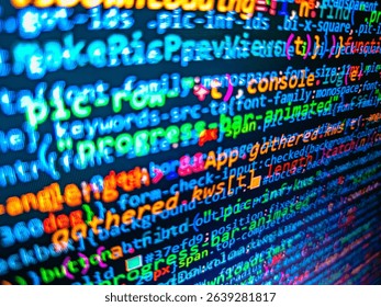 Coding programming source code screen. Software development background. Pixelated data stream on digital interface with binary code, encryption concept, and glowing dots. Jquery code background. - Powered by Shutterstock - Get 15% off with code: PIKWIZARD15