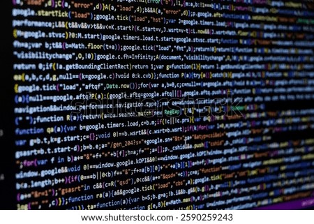 Coding screen , software developer screen while coding