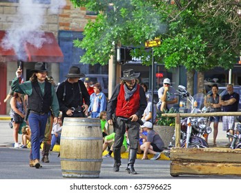 CODY, WYOMING - July 3, 2016 - Old Western Shootout