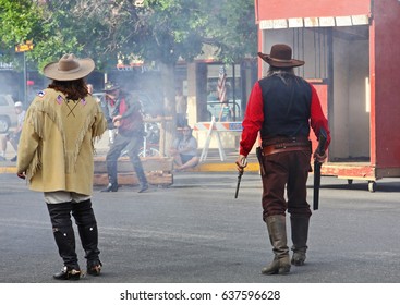 CODY, WYOMING - July 3, 2016 - Old Western Shootout