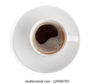 Cofee Cup Isolated On White Background With Clipping Path