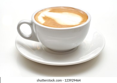 Coffe With Milk White Cup