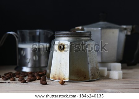 Similar – Image, Stock Photo Brownie with fruits and glass of coffee