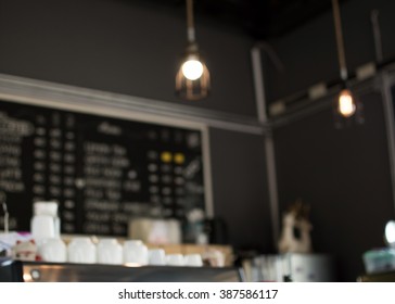 Coffe Shop Counter Blur Background