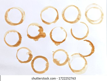 Coffe stains and splash ring from mug