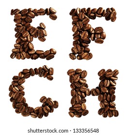 Coffee Alphabet Letter Isolated On White Stock Photo 133356548 ...