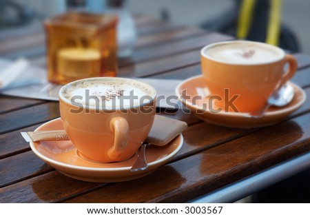 coffee background with trendy colors