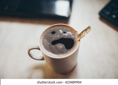 A coffee with bad emotion