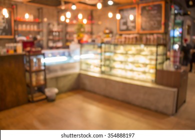 Coffee And Bakery Shop Blur Background