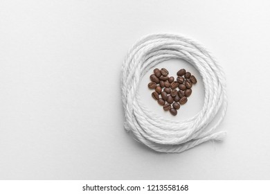 Coffee bean background and frame