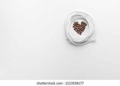 Coffee bean background and frame