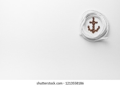 Coffee bean background and frame