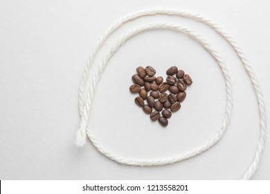 Coffee bean background and frame