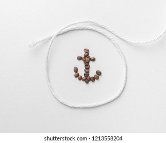 Coffee bean background and frame