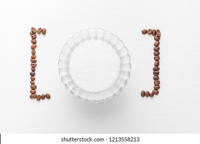Coffee bean background and frame