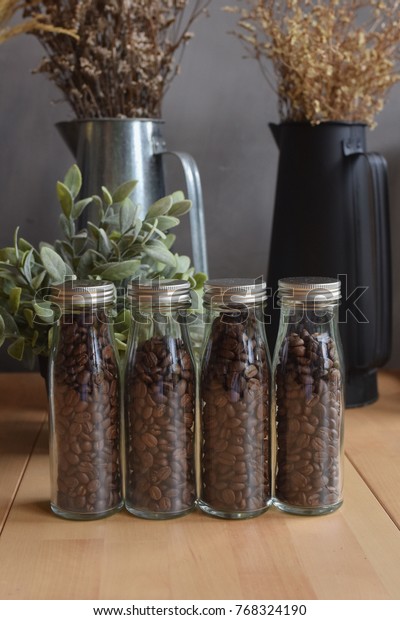 Coffee Bean Clear Bottle Stock Photo (Edit Now) 768324190