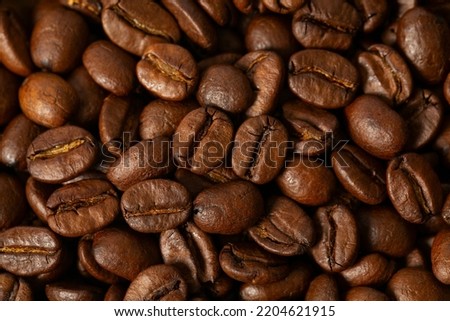 Coffee bean close up. Coffee bean texture.